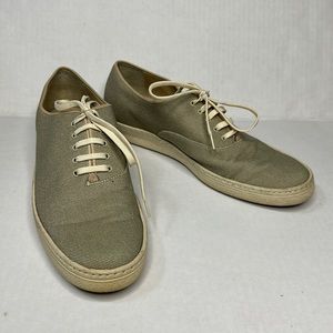 Salvatore Ferragamo Sport Canvas green Lace Up Sneakers